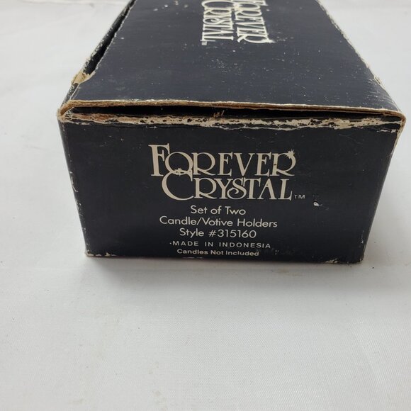 Forever Crystal Candle Holders Set of 2 Candle/Votive Holders Style #315199 - Picture 2 of 5